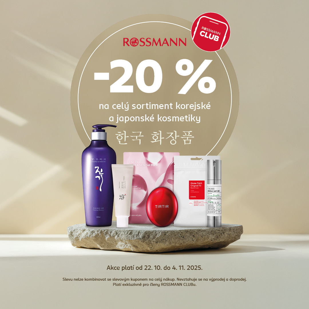 20 % sleva na korejskou kosmetiku