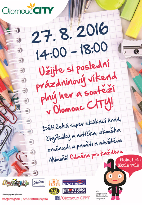 Užijte si poslední prázdninový víkend plný her a soutěží v Olomouc CITY!