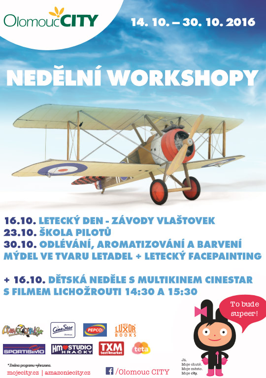 Nedělní workshopy 14. 10. - 30. 10. 2016