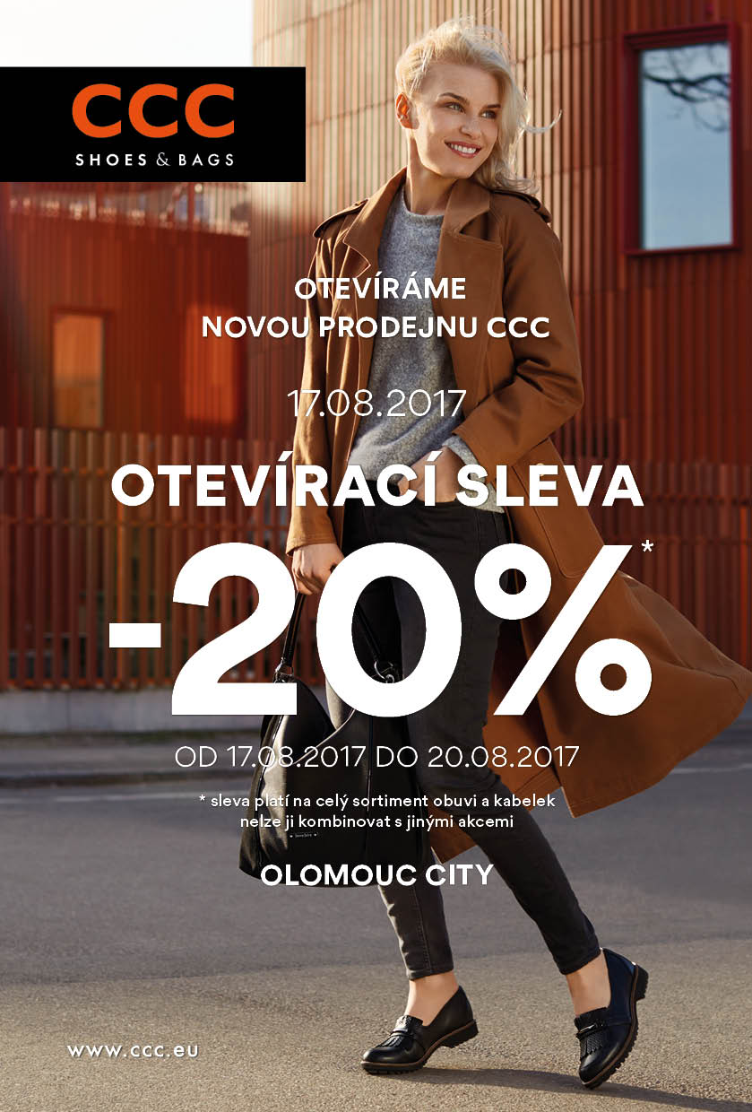 OTEVÍRACÍ SLEVA 20% V CCC!