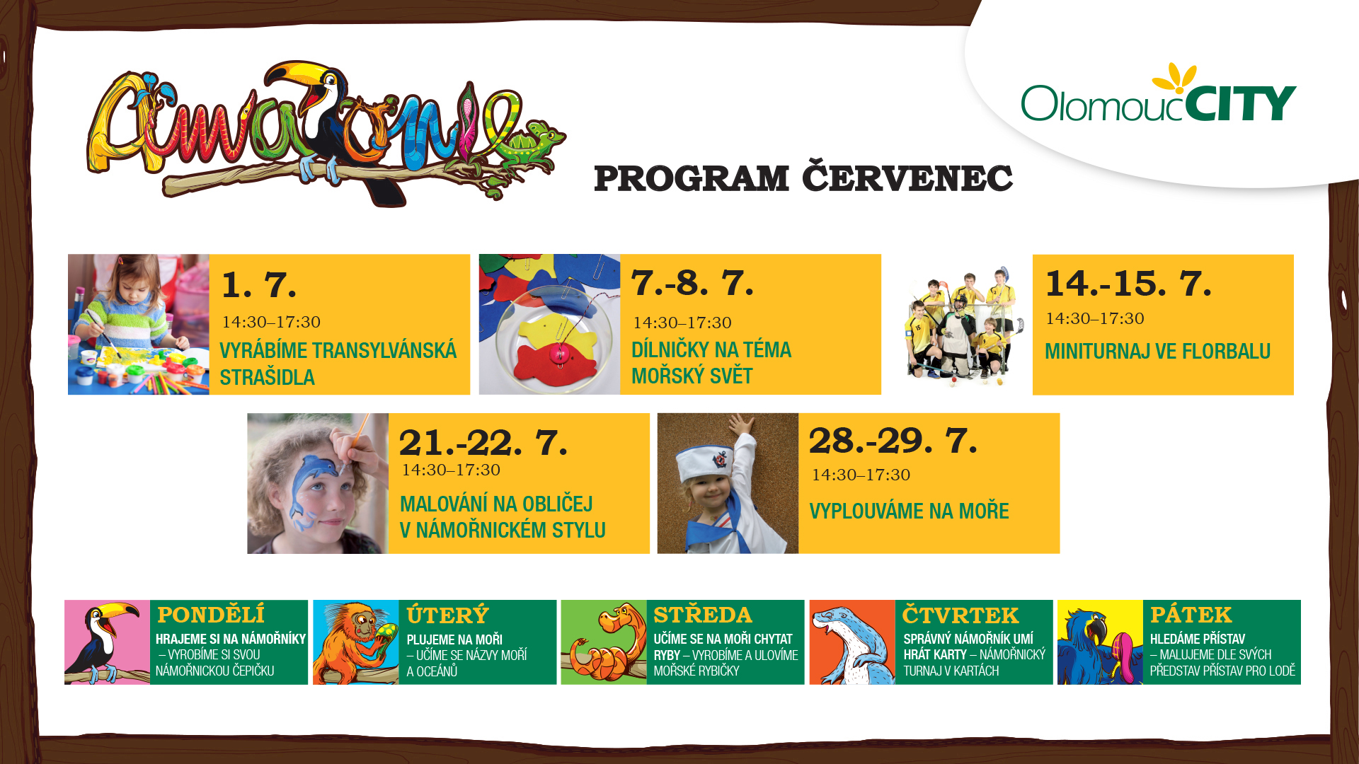 Amazonie - program na červenec