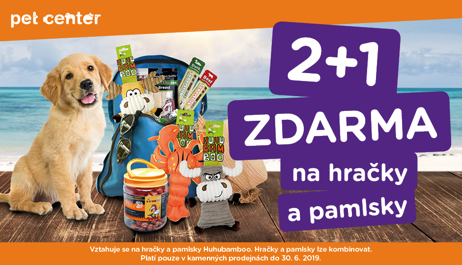 2+1 v Pet Center na hračky a pamlsky
