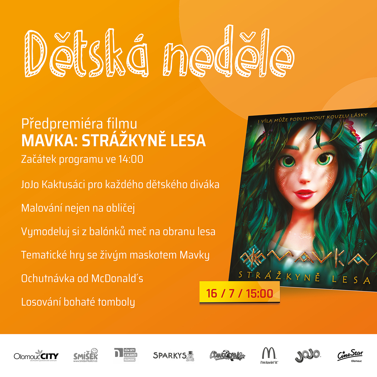 Dětská neděle s filmem Mavka: Strážkyně lesa