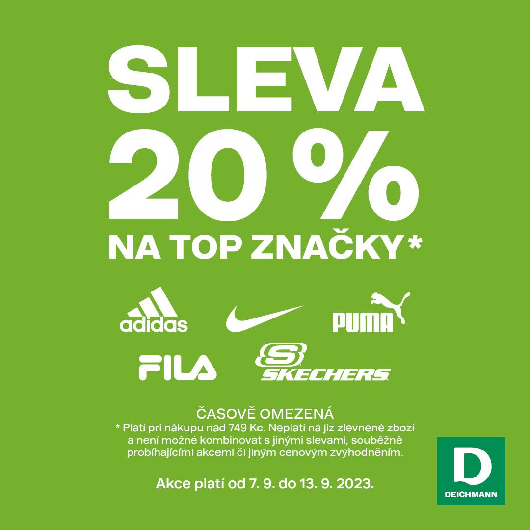 Sleva 20 % u Deichmanna
