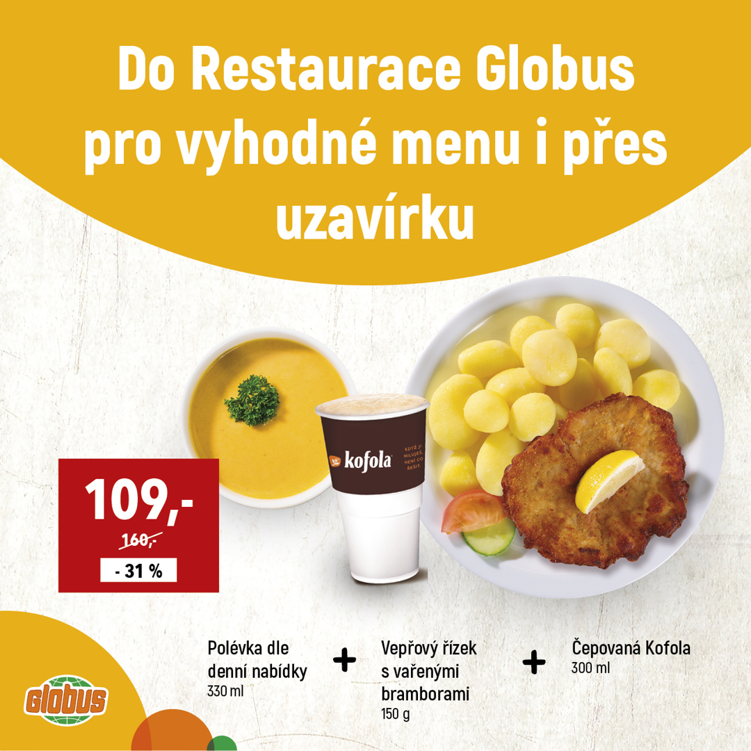 Do Globusu Olomouc pro výhodnou nabídku i přes uzavírku