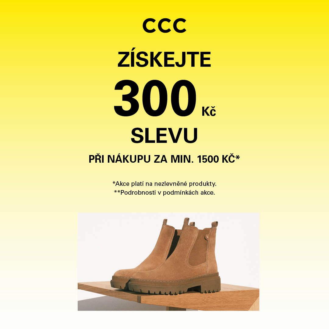 Získejte slevu 300 Kč v CCC! 