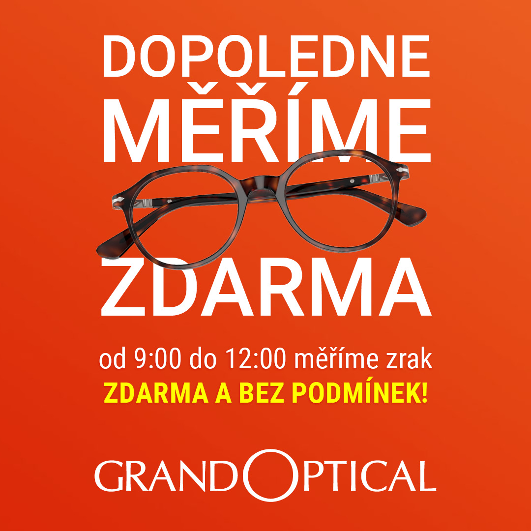 Dopolední měření zraku zdarma v GrandOptical!