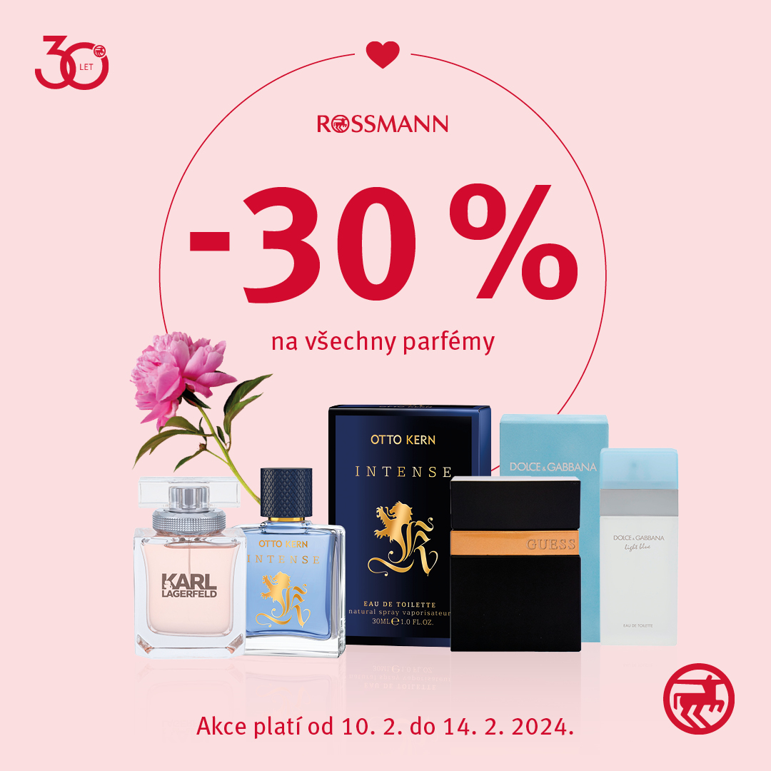 Sleva 30 % na všechny parfémy