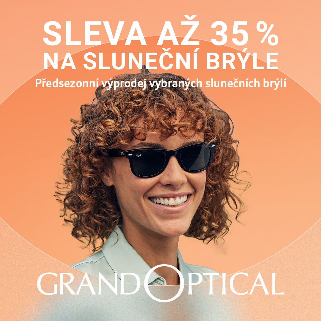 Předsezonní výprodej slunečních brýlí v GrandOptical!