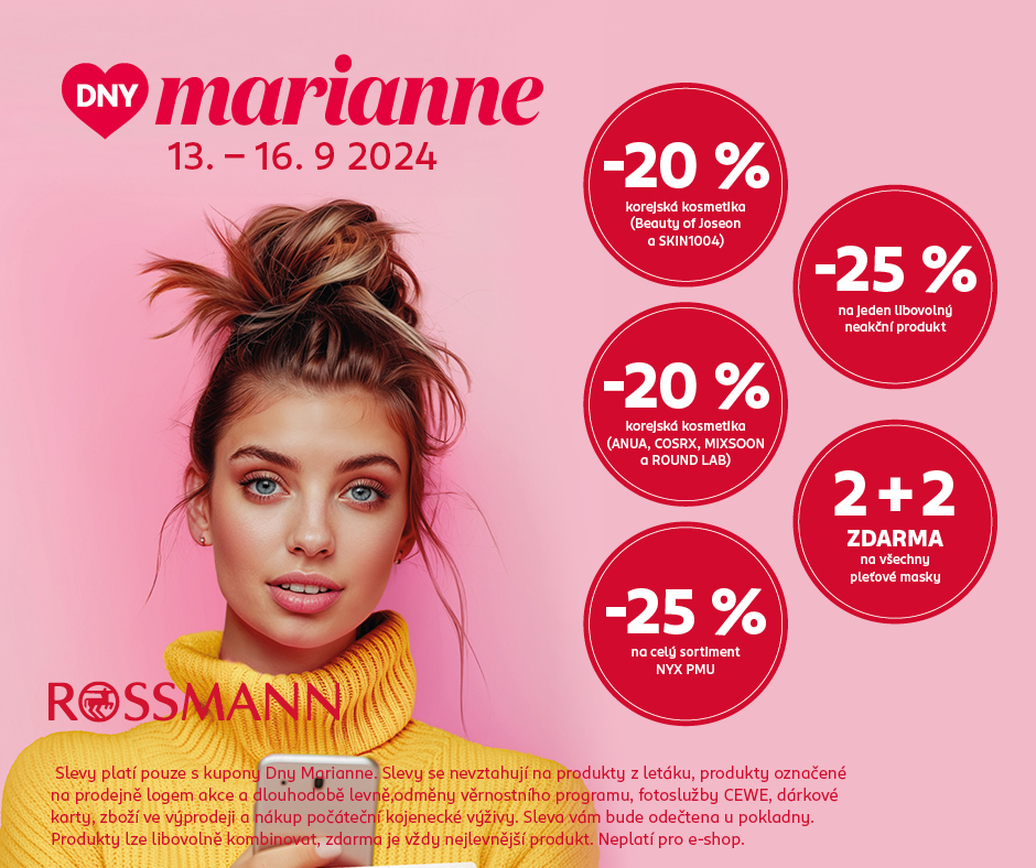 Dny Marianne v drogerii Rossmann