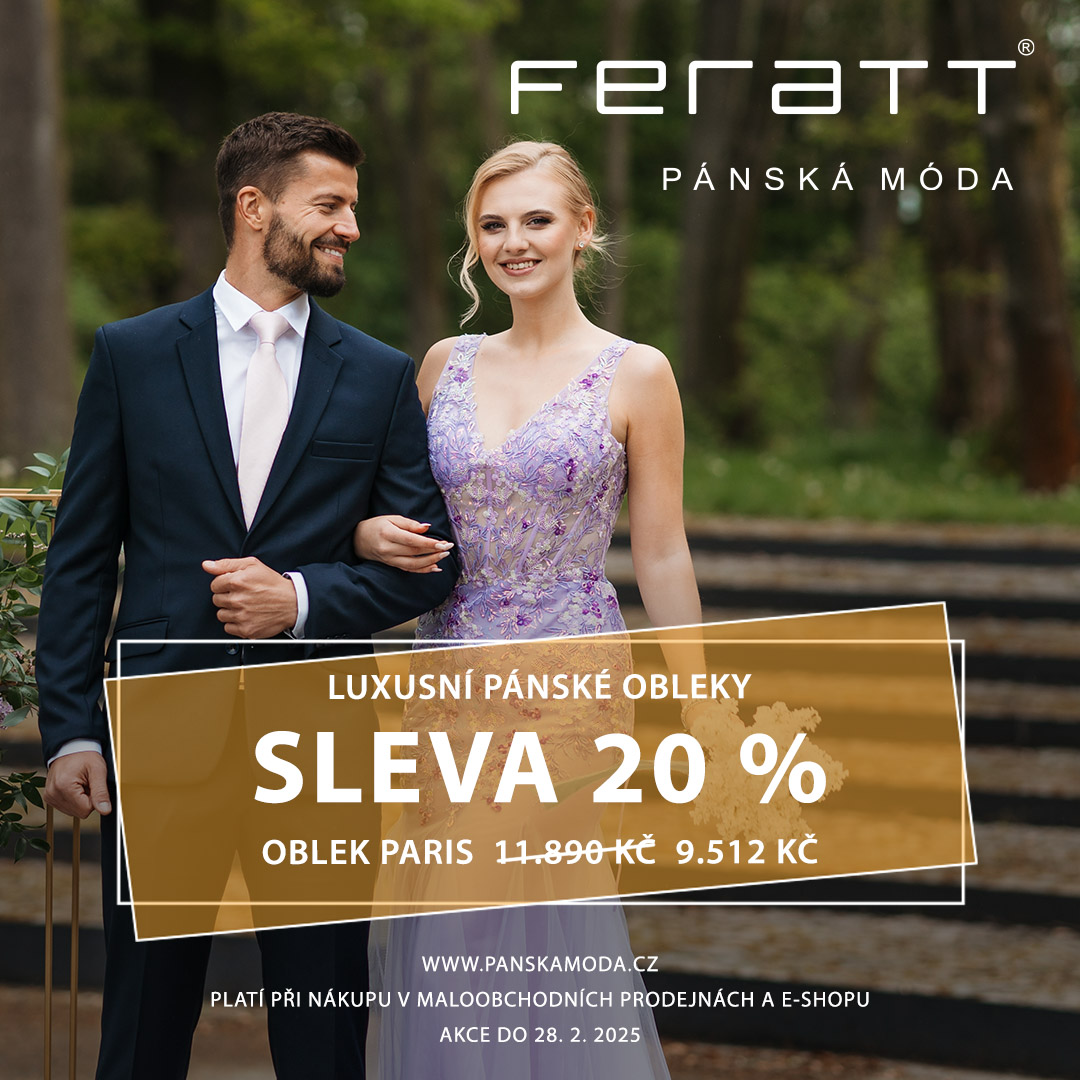 Luxusní obleky ve FERATT s 20% slevou