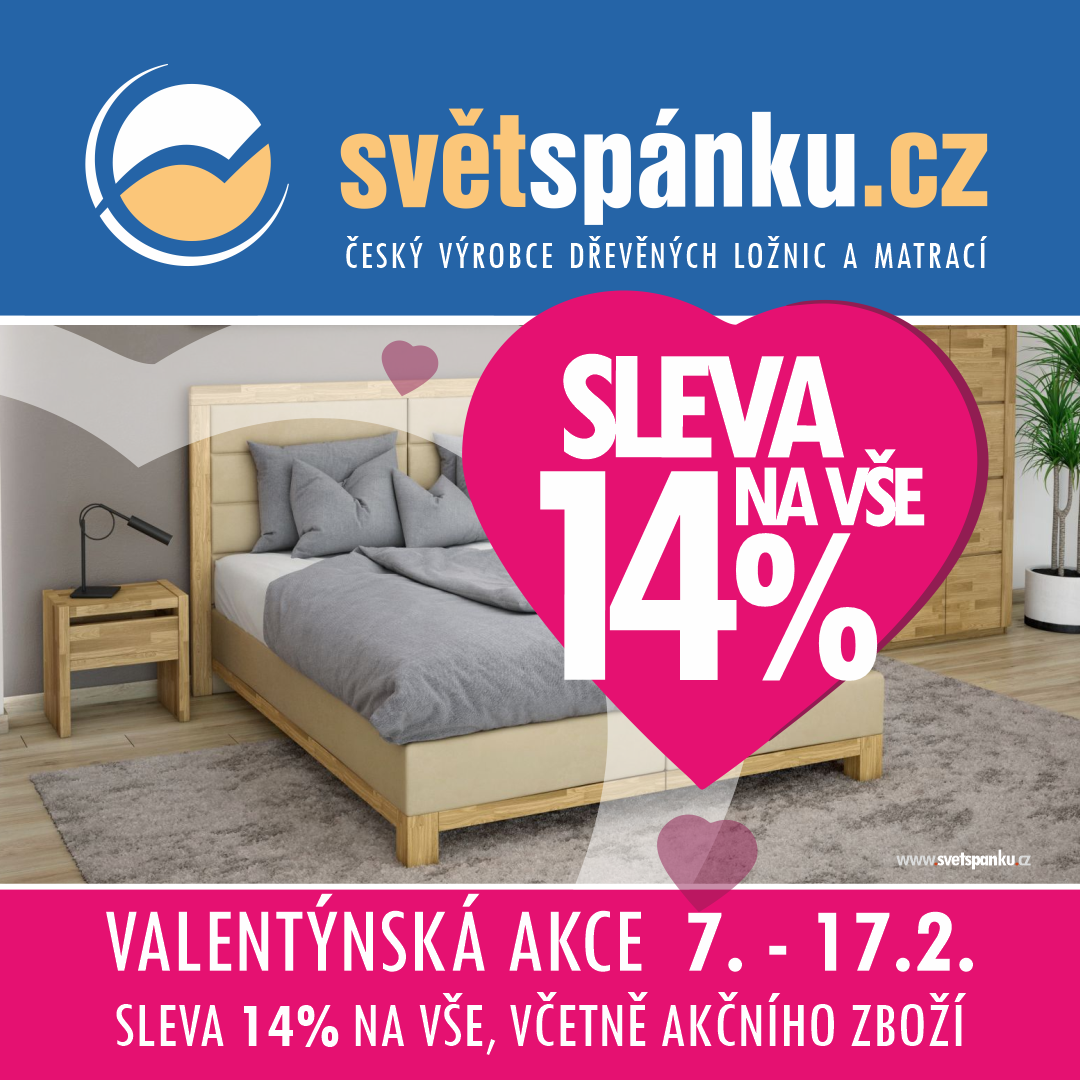 Valentýnská sleva 14 % na vše!