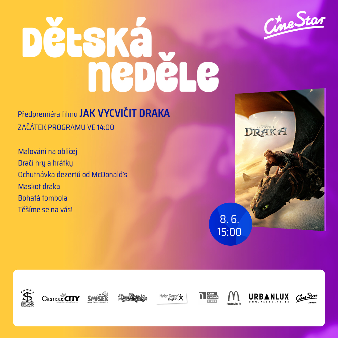 Dětská neděle s filmem Jak vycvičit draka