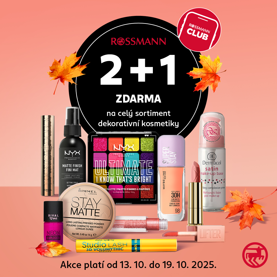 2 + 1 zdarma v Rossmann