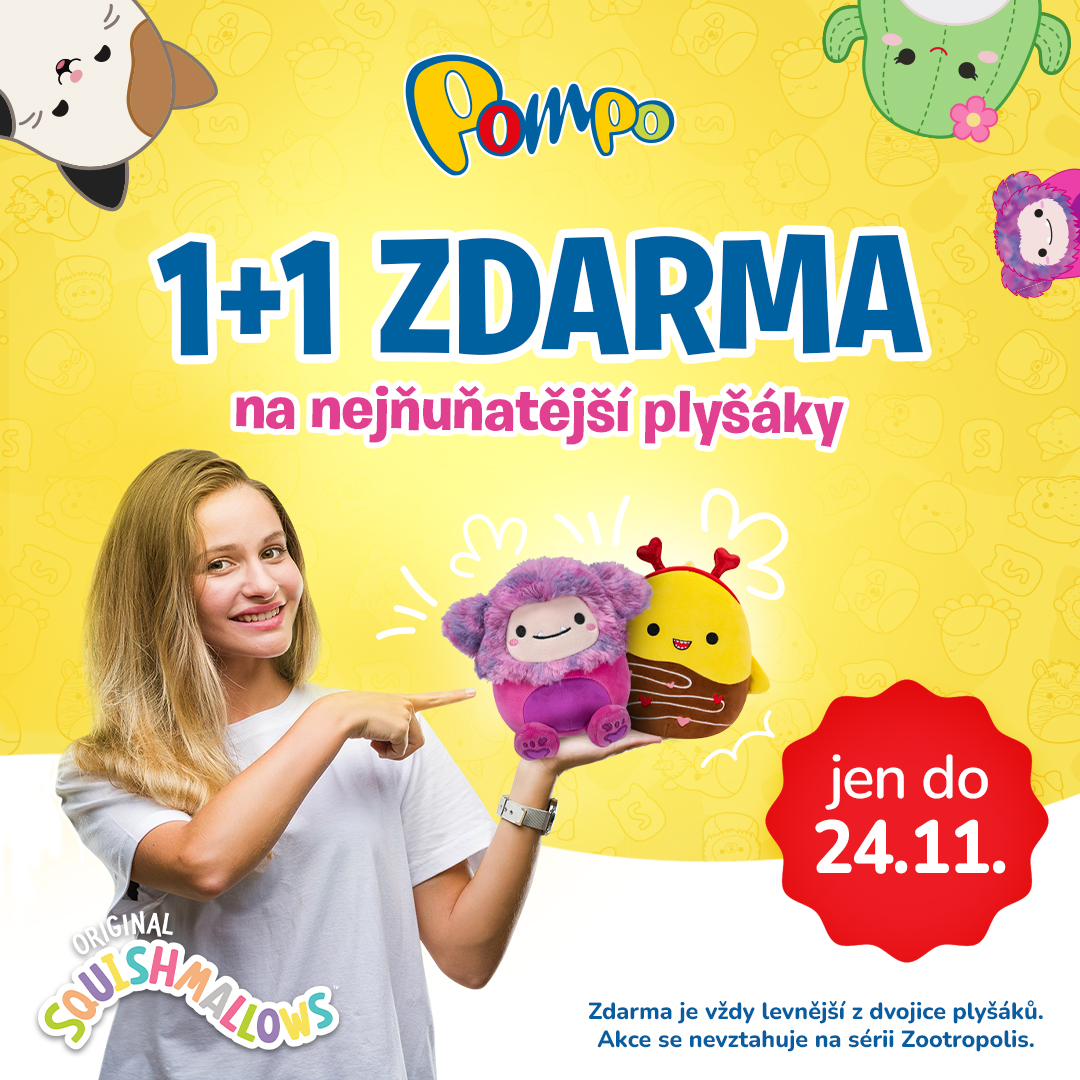 1 + 1 plyšák ZDARMA