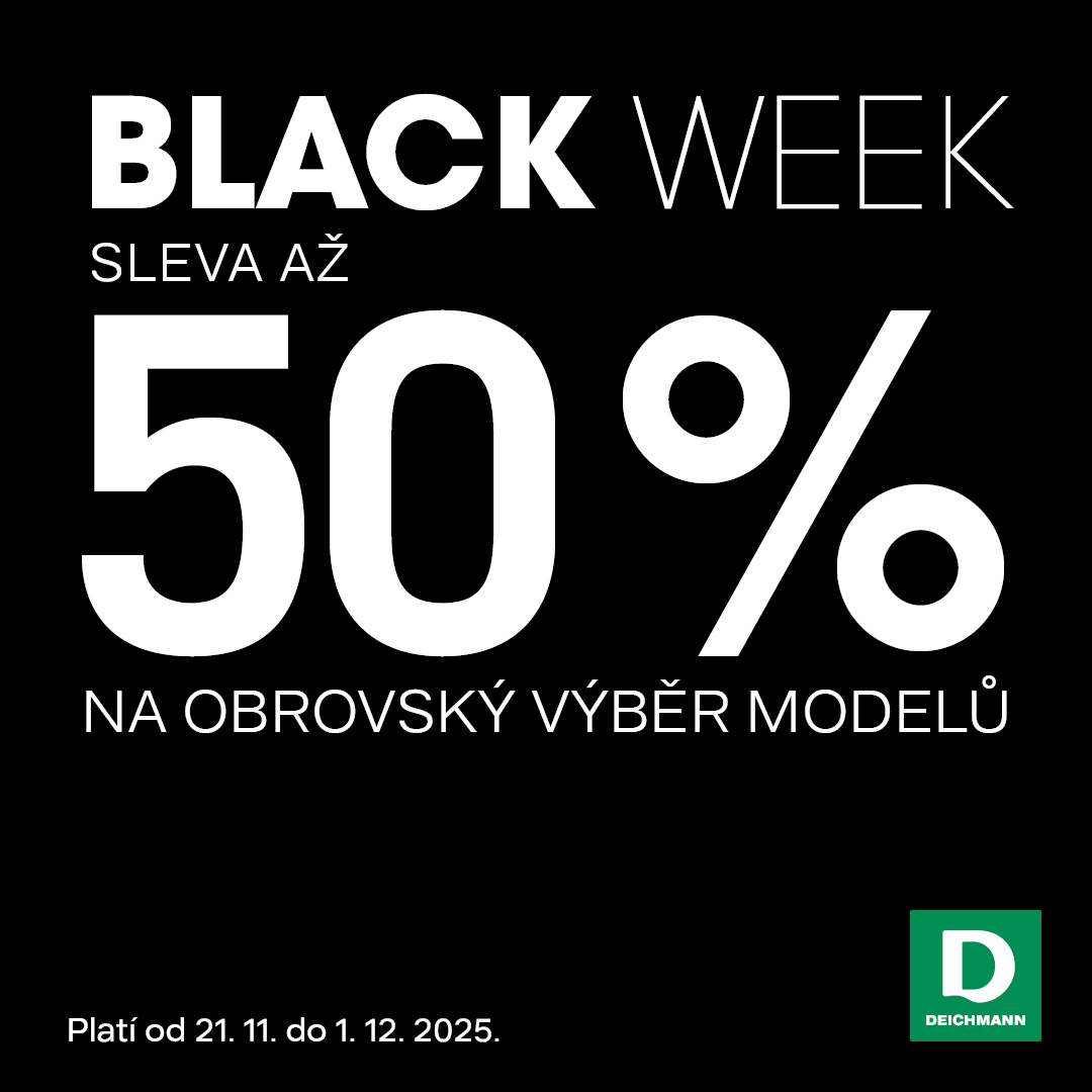 Black Week a slevy až 50 %
