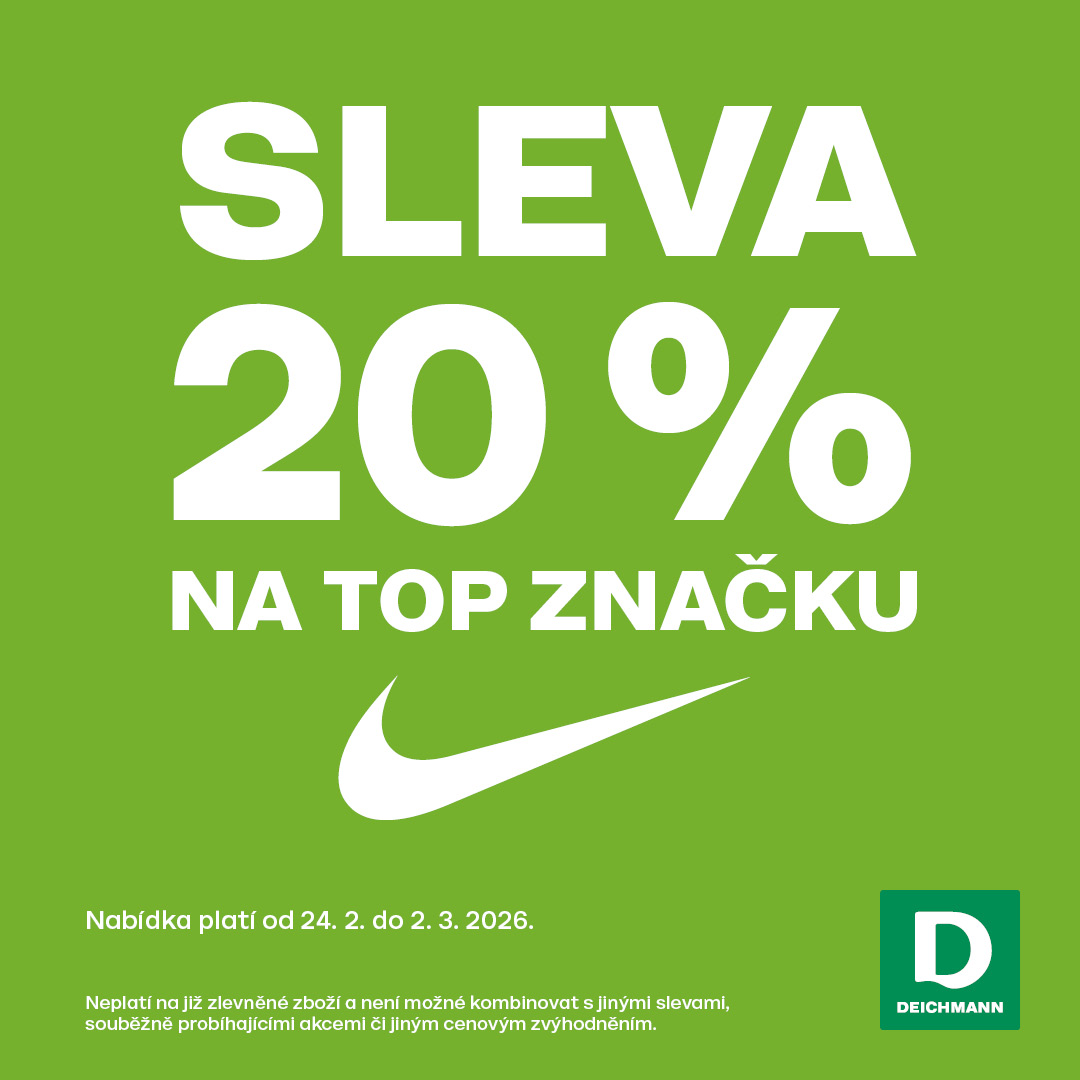 20% sleva na TOP značky