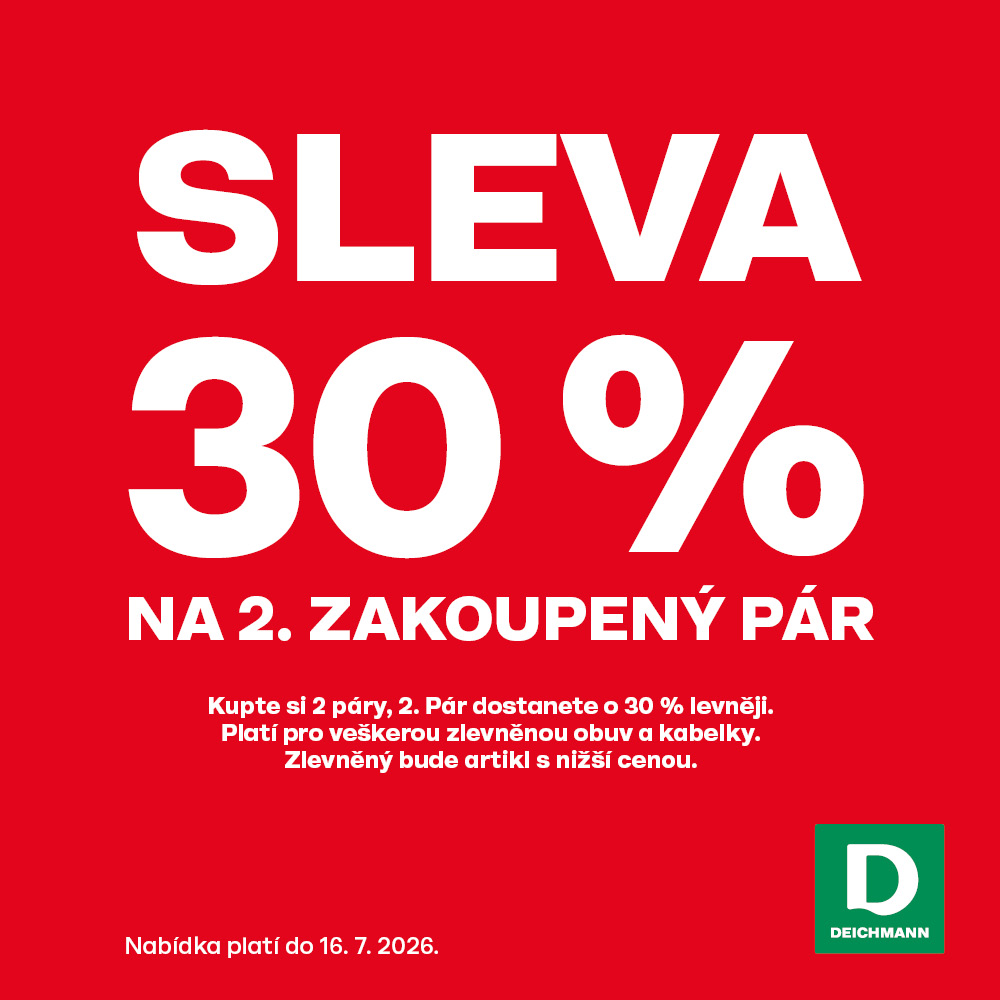 30% sleva u Deichmanna