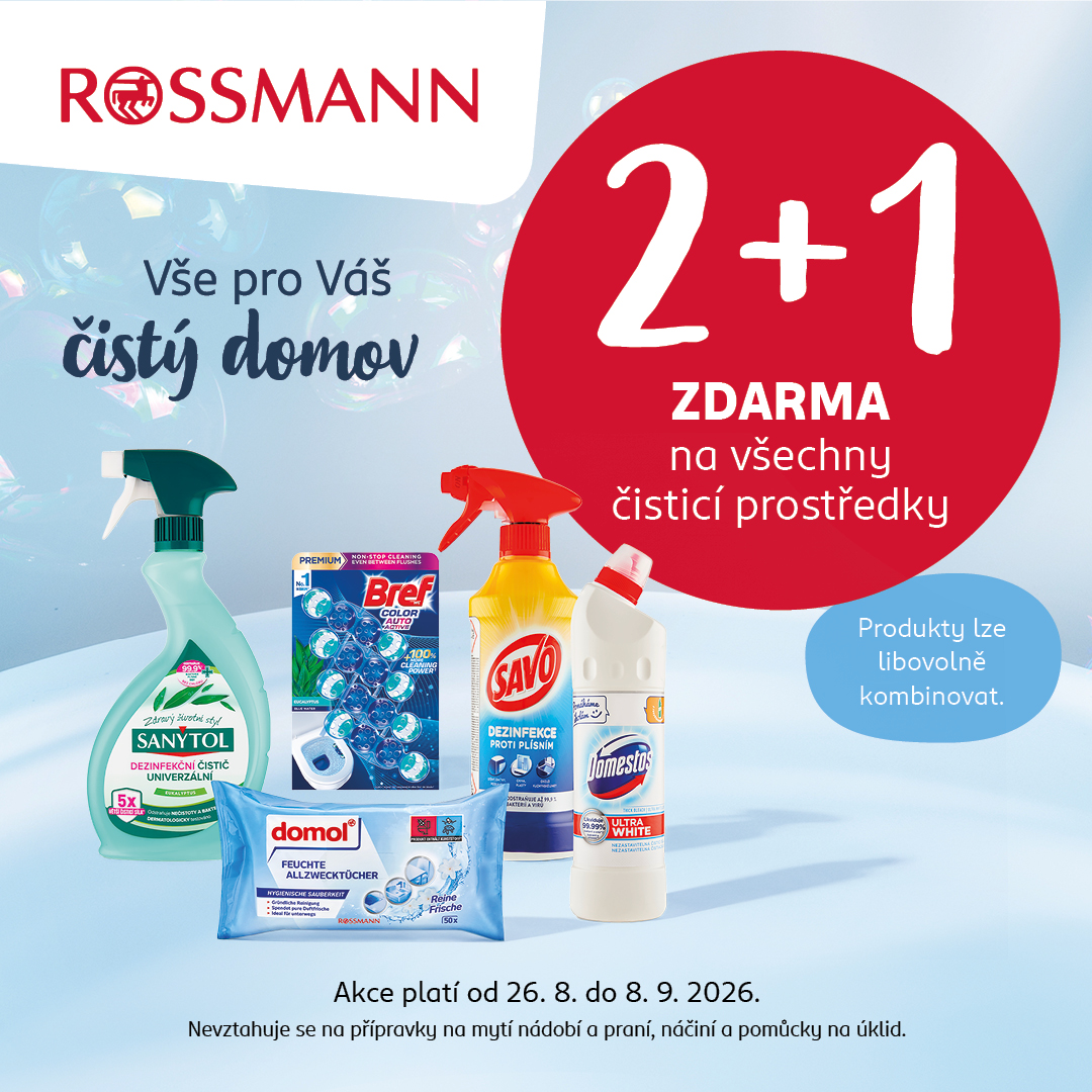 2+1 na čistící prostředky