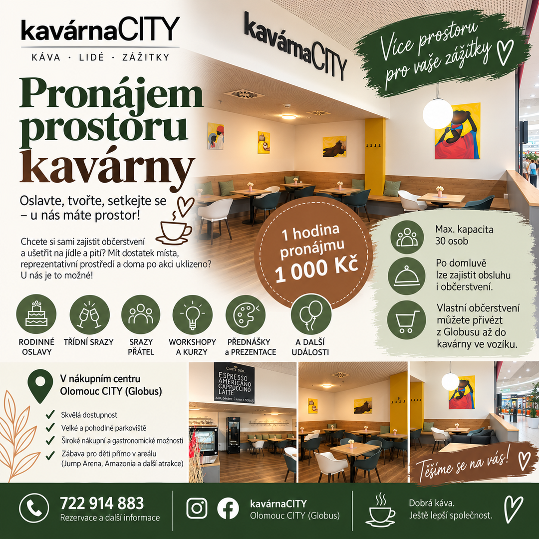 Pronájem prostoru kavárny