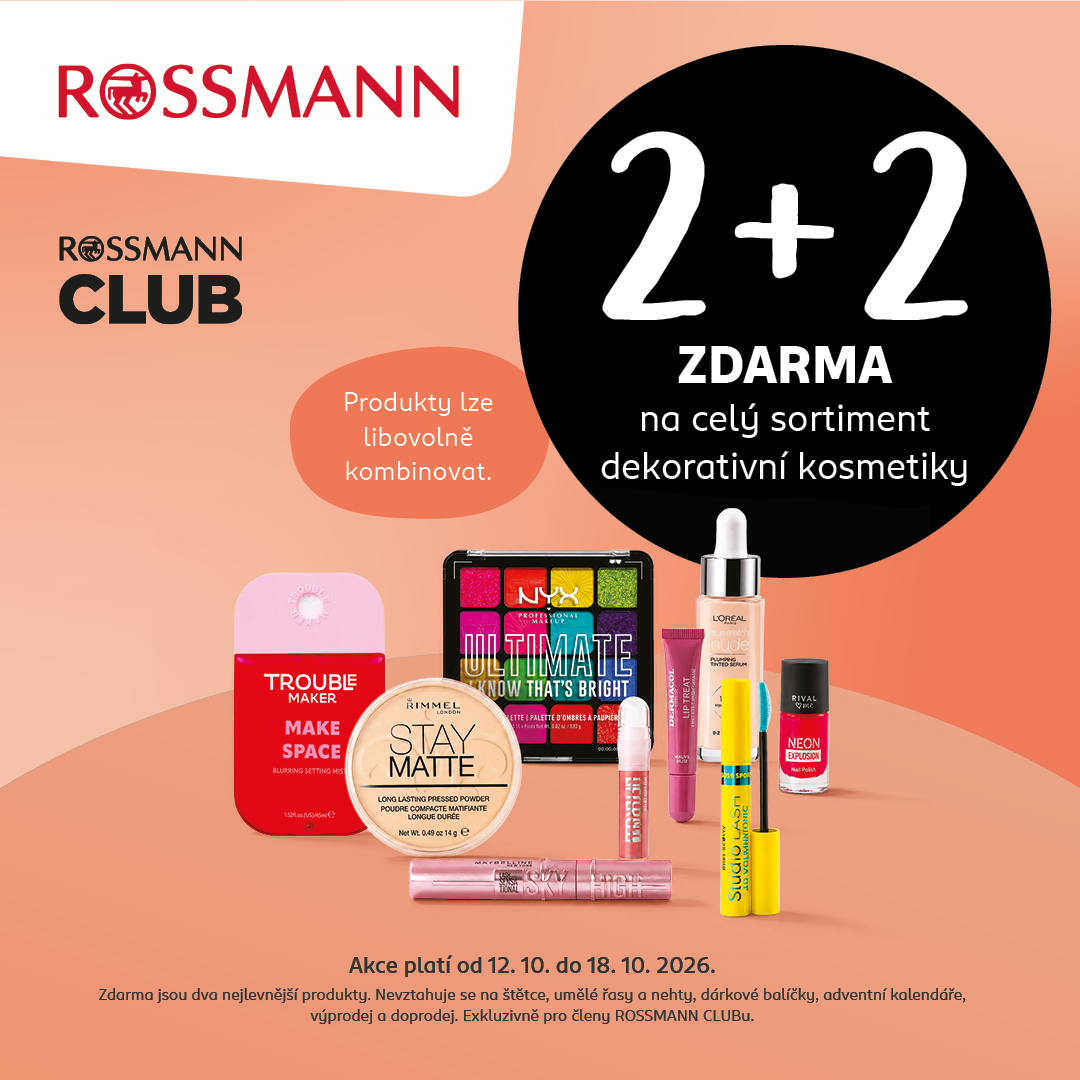 2+2 na dekorativní kosmetiku