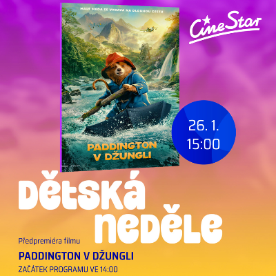 Dětská neděle s filmem Paddington v džungli